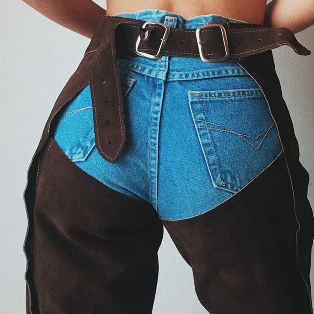 Vintage Whitman genuine leather chocolate brown chaps